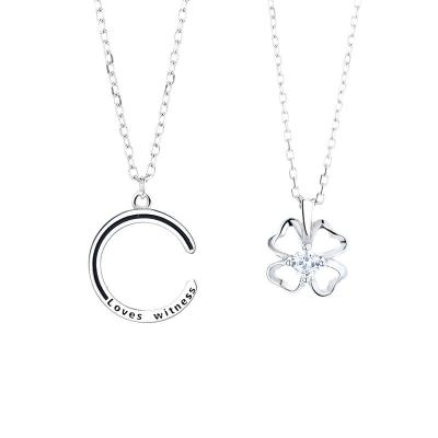 China FASHIONABLE creative chain s925 sterling silver couple necklace for sale