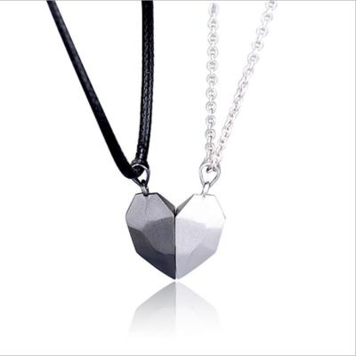 China FASHIONABLE Couple Wish Stone Scarf Quilting Creative Magnetic Heart Necklaces for sale