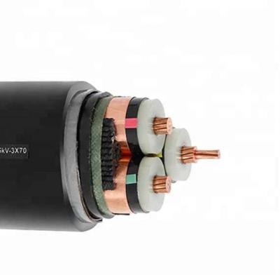 China Construction 33KV Wire Cable Medium Voltage Power Conductor Three Phase Copper Or Aluminum Price for sale