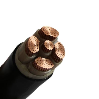 China 4+1 5 core 25mm2 35mm2 50mm2 70mm2 square xlpe cable pvc underground armored 185 mm insulated electrical copper power cable for sale