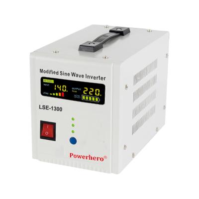 China Power 1300VA Sine Wave Inverter Modified Inverter UPS With Charger 367x282x120mm for sale