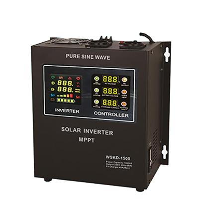 China 1500VA Dual Grid Solar System Solar Power System LED Graphic Solar Inverter With Battery Charger for sale