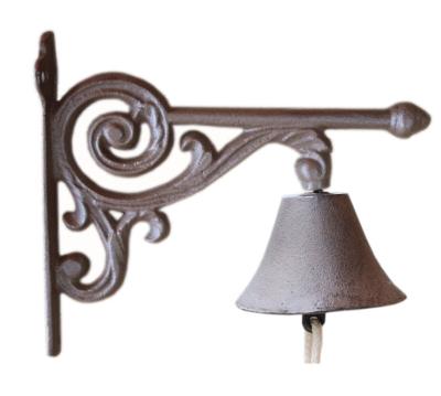 China Wholesale Home Office Decorative Antique Cast Iron Hotel Pull String Door Bell for sale