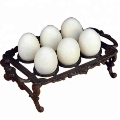 China Viable Cast Iron Eggs Rack Antique European Style Metal Egg Rack for sale