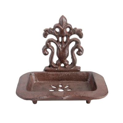 China Rustic Rustic Shabby Chic Soap Dish Cast Iron for sale