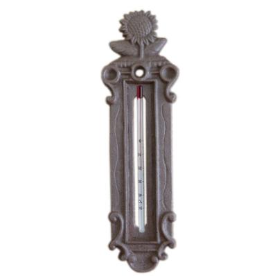 China Hot Sales Europe Home Decoration Cast Iron Outdoor Wall Thermometer for sale