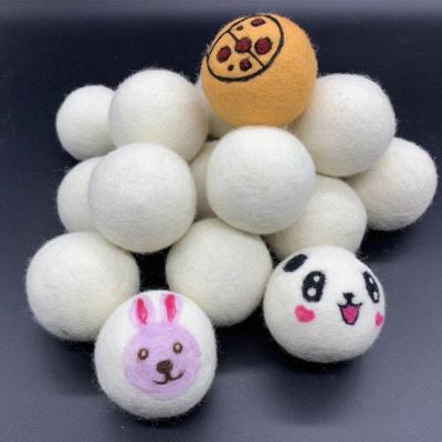 China New Zealand Wool Drier Balls 100% Organic Wool Ball Cleaning Wool Ball Dryer for sale