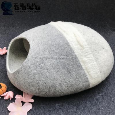 China Cat Cave Pet House Soft Cheap Breathable And Durable Cat House Wool Felt Cat Cave for sale