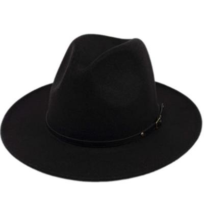 China Custom Wholesale Character Fashion White Winter Wide Brim 100% Wool Felt Hat Australian Felt Hat for sale