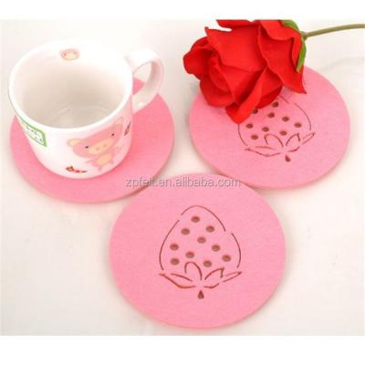 China Sustainable Cup Felt Coaster Premium Customized Cup Felt Coaster Mat for sale