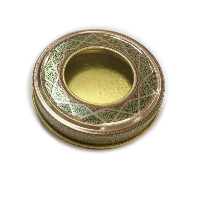 China Food Grade Gold 1g 2g 3g 5g Empty Saffron Tin Boxes Small Round Metal Saffron Packaging Box Saffron Tin Cans For Gift for sale