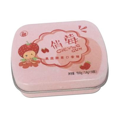 China Custom Food Rectangle Hinges Tin Box For Candies Packing for sale