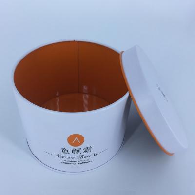 China Beautiful Elegant Round Tall Beverage Storage Box , Tin Box For Tea for sale