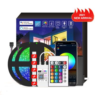 China NEW Office 2021 Compatible Amazon Alexa Google Assistant Flexible Waterproof Hunting Light And IFTTT IP65 RGB LED Strip Light for sale