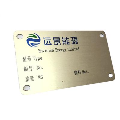 China China Quality Warranty Good Quality Metal Nameplates Mirror Brushed Metal Nameplate Wall Sign Wall Nameplate Sign Decor for sale