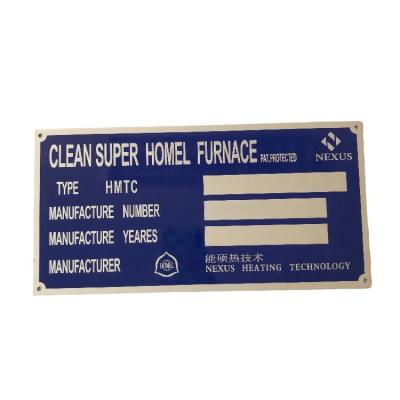 China China factory supply aluminum nameplate printing metal label nameplate for sale for sale