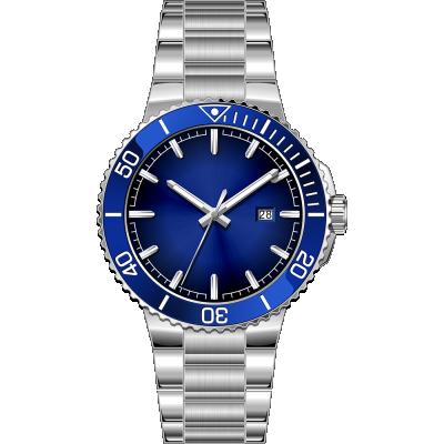 China Deep Blue Color 30ATM OEM Stainless Steel Diving Mechanical Automatic Movement Dive Men Wrist Watch New Full Customization Auto Date for sale