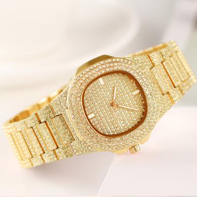 China Ladies Crystal Quartz Watches Fashionable Bling Diamond Luxury Automatic Date Men's Watch HANNAH MARTIN 510 for sale