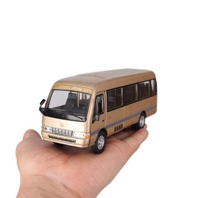 China Toy Custom Diecast 1/32 Pull Back Mini Toy Car Die Cast Bus Model OEM Official Licensed Toyota Coaster for sale