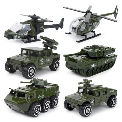 China Diecast Toy 1:87 Military Vehicle Toy Car Set Toy Metal Diecast Army Tank For Kids Freewheels for sale