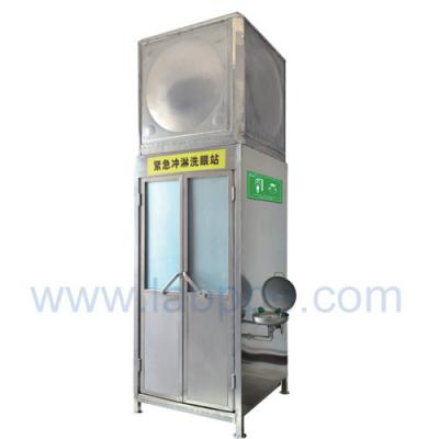 China SH786T-Emergency shower & eyewash booth,stainless steel with water/waste tank for sale