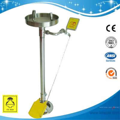 China SH711BSF-eye wash station 304 stainless steel Stand eye wash Erect safety eye wash made of SUS304 meets ANSI for sale