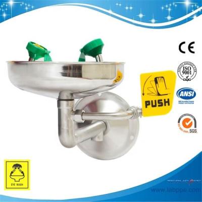 China SH359D-Wall mounted emergency eye wash SUS304 eye wash ANSI CE eyewash station eye washer dust shield emergency eye wash for sale