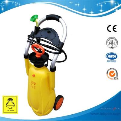 China SH782A-Portable Eye wash 12 litre meets ansi z358.1-2014 yellow color with safety eye wash sign portable eye wash statio for sale