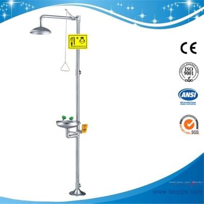 China SH958-Safety shower & eyewash station,SS304 emergency shower in China for sale