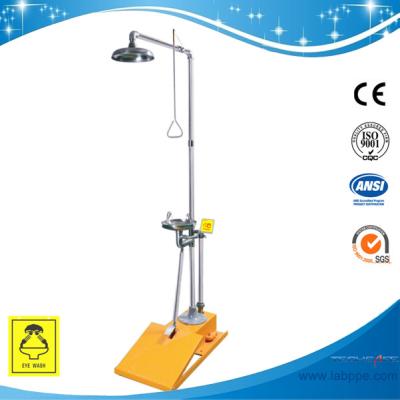 China SHD150S-Safety shower & eyewash station,SS304 foot pedal emergency shower for sale