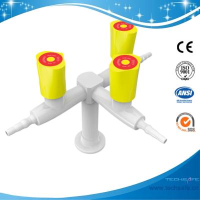 China SHB8-gas outlets epoxide resin gas valve Three Way/Triple outlet gas fitting,Gas valves/cock,Deck mounted,slow open for sale