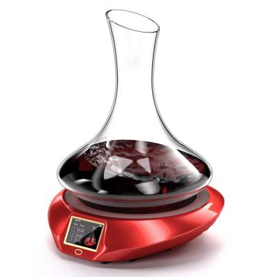 China Automatic Crystal Whiskey Decanter USB Charging 360 Degree Swivel Base Wine Decanter Electric Smart Bottle for sale