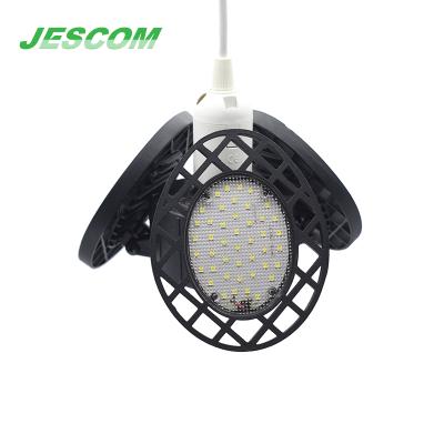 China Hot Sale Office/WAREHOUSE Amazon 3 Pcs Deformable E26 E27 60W LED Panel High Bay Light For Garage Lighting for sale