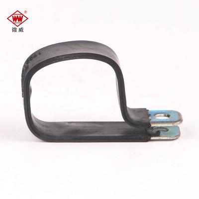 China Custom Type R Clamp Automobile Oil Pipeline Fixing Chinese Manufacturer Stainless Steel Metal Pipe Clamp Rubber Clip for sale