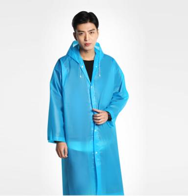 China Hot Selling Logo Long Raincoat Custom Made EVA Mens Rain Coat Bachelorette Waterproof Clothing for sale