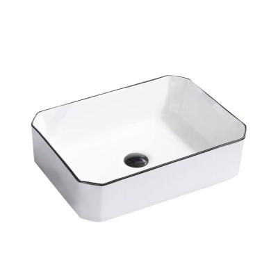 China Newest Modern Counter Top Lavatory Basin Bowl Bathroom Rectangular Round Wash Basin Sink OEM/ODM for sale