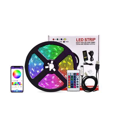 China Any size within 1m can be customized high quality home decoration led strip APP controlled tv backlight rgb 5050 flexible smart usb 5v led strip light for sale