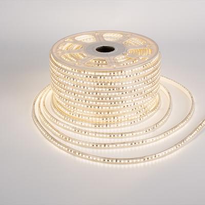 China Long lasting easy installation low power/flexible design high voltage ip65 waterproof 220v 100 IC 2835 led strip light for sale