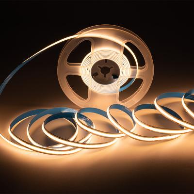 China Long lasting low power consumption easy installation / 480LED flexible cuttable 12 volt IP20 cob led strip lights 8MM led strip light flexible for sale