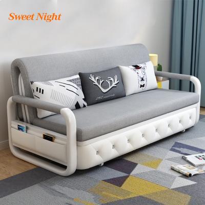 China Functional Double Rotation Sectional Folding Living Room Furniture Sofa Bed Modern Foldable Futon Single Fancy Convertible for sale