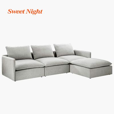 China Modern Minimalist 7 Seater Fabric Living Room Furniture Luxury Minimalist Sectional Sofa for sale