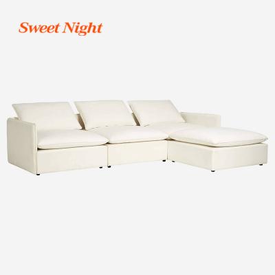 China Convertible Contemporary Modern Living Room Furniture Upholstered Minimalist Fabric Sofa for sale