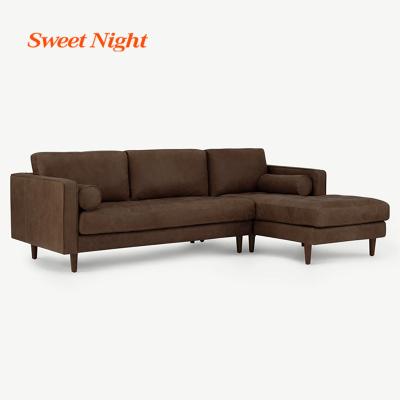 China Convertible For Home Living Room Furniture Modern Minimalist Upholstered Genuine Leather Sofa for sale