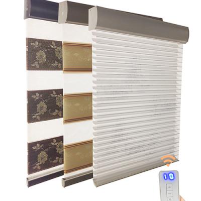 China Minimalist Sample Zebra Roller Blind Auto Motorized Free Shades Day And Night for sale