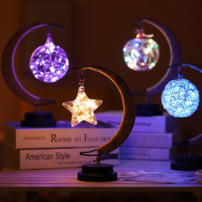 China Modern Decorative Lamp Living Room Table Gift Factory Direct Selling Moon Star LED Light for sale