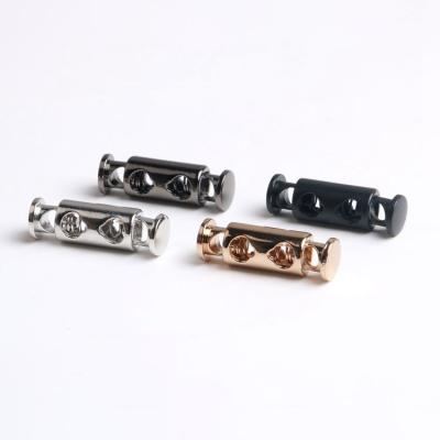 China Hot Selling Nickel Free For String Rope Two Holes Rope Metal Stopper Wholesale Locks For Accessories for sale