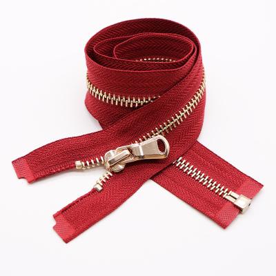 China Good Quality Durable Various Sizes Custom Open End Metal Zipper Pull Roll For Garment for sale