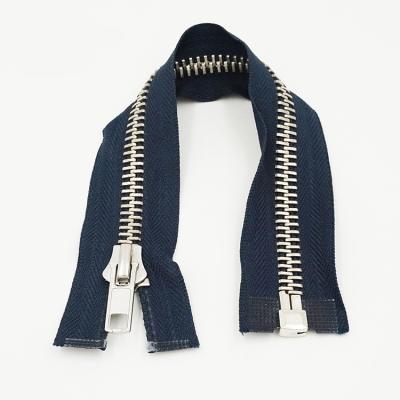 China Viable China Supplier Manufacturer Custom 10#open-end Colorful Metal Zipper For Handbags / Clothes for sale