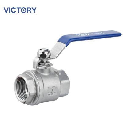 China Two Piece Ball Valve Steam Tubing Type 304 Stainless Steel for sale