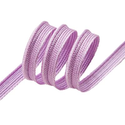 China Bise 10mm Bise Polyester Viable Light Purple Piping Rope Braided Tape Eco - Friendly for sale